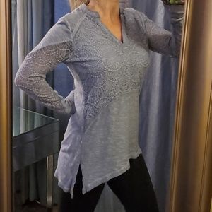 XCVI Crochet Tunic Sweater, Size Small